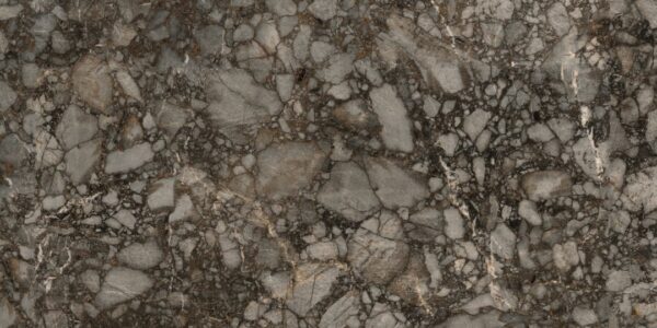 Blat łazienkowy ze spieku kwarcowego Florim Marble River, brązowy – polerowany