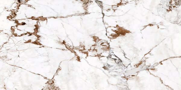 Blat kuchenny ze spieku kwarcowego Florim Marble Capraia, na wymiar, złoty i biały – polerowany