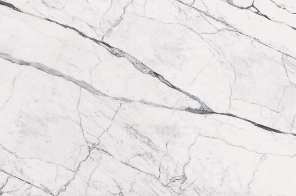 Blat łazienkowy ze spieku kwarcowego Florim Marble Eternal White, biały – matowy