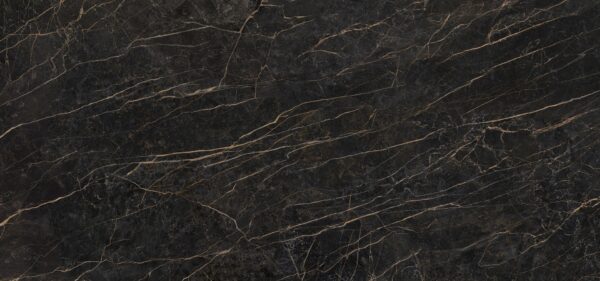 Blat łazienkowy ze spieku kwarcowego Neolith Black Obsession, czarny – Satynowy