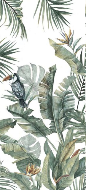 Okładzina ścienna do kuchni (Backsplash) ze spieku kwarcowego Impronta Botanica Verde 120 x 280 cm, grubość 6 mm