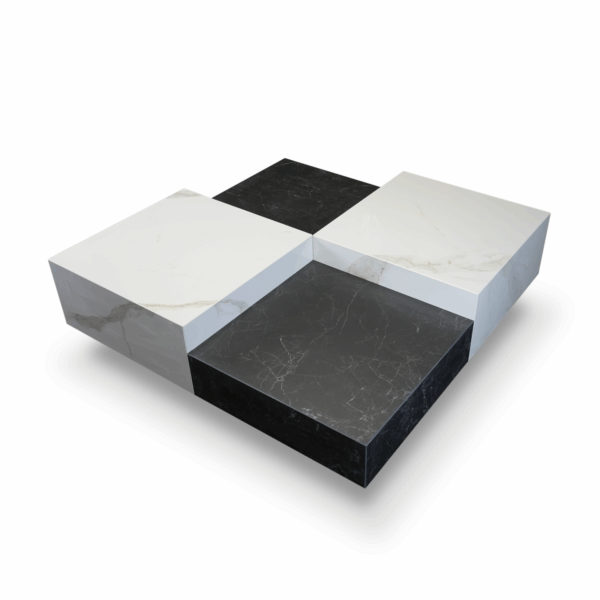 Tisch Franko Flores aus Keramik Laminam Michelangelo & Dekton Kelya 120×120