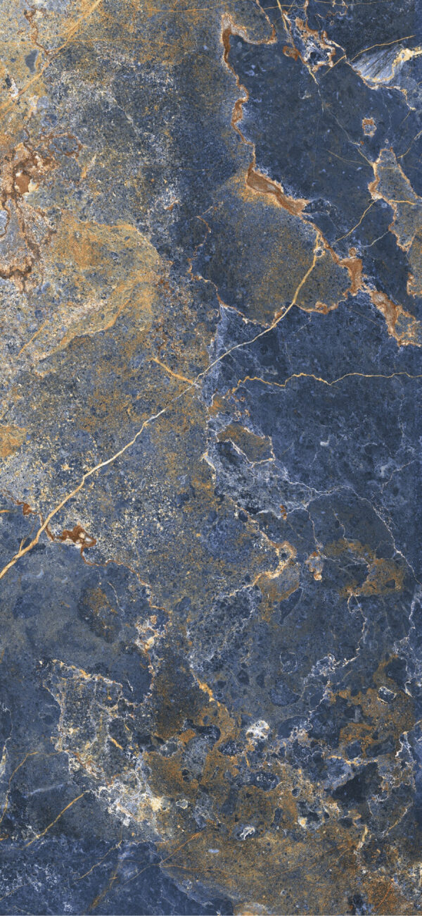 Okładzina ścienna do kuchni (Backsplash) ze spieku kwarcowego AB Icaro Blue 120 x 260 cm, grubość 7 mm
