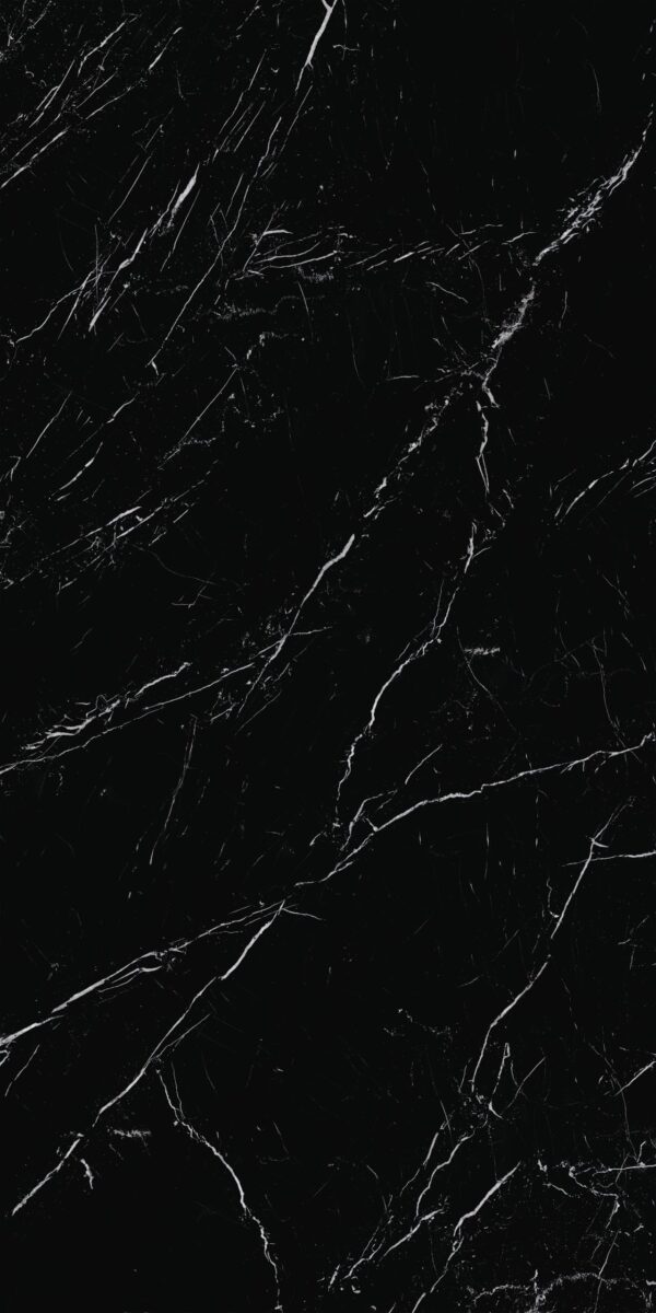 Fartuch kuchenny (Backsplash) ze spieku kwarcowego Franko Black Marquina 160 x 320 cm, grubość 6 mm