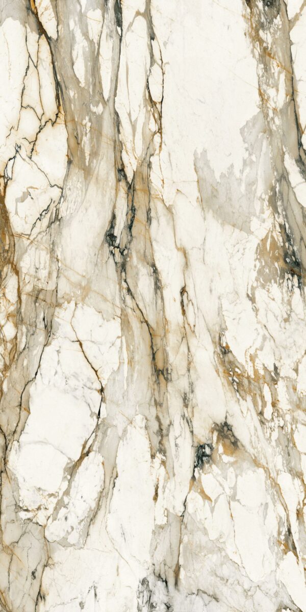 Fartuch kuchenny (Backsplash) ze spieku kwarcowego Franko Calacatta Antico 160 x 320 cm, grubość 6 mm