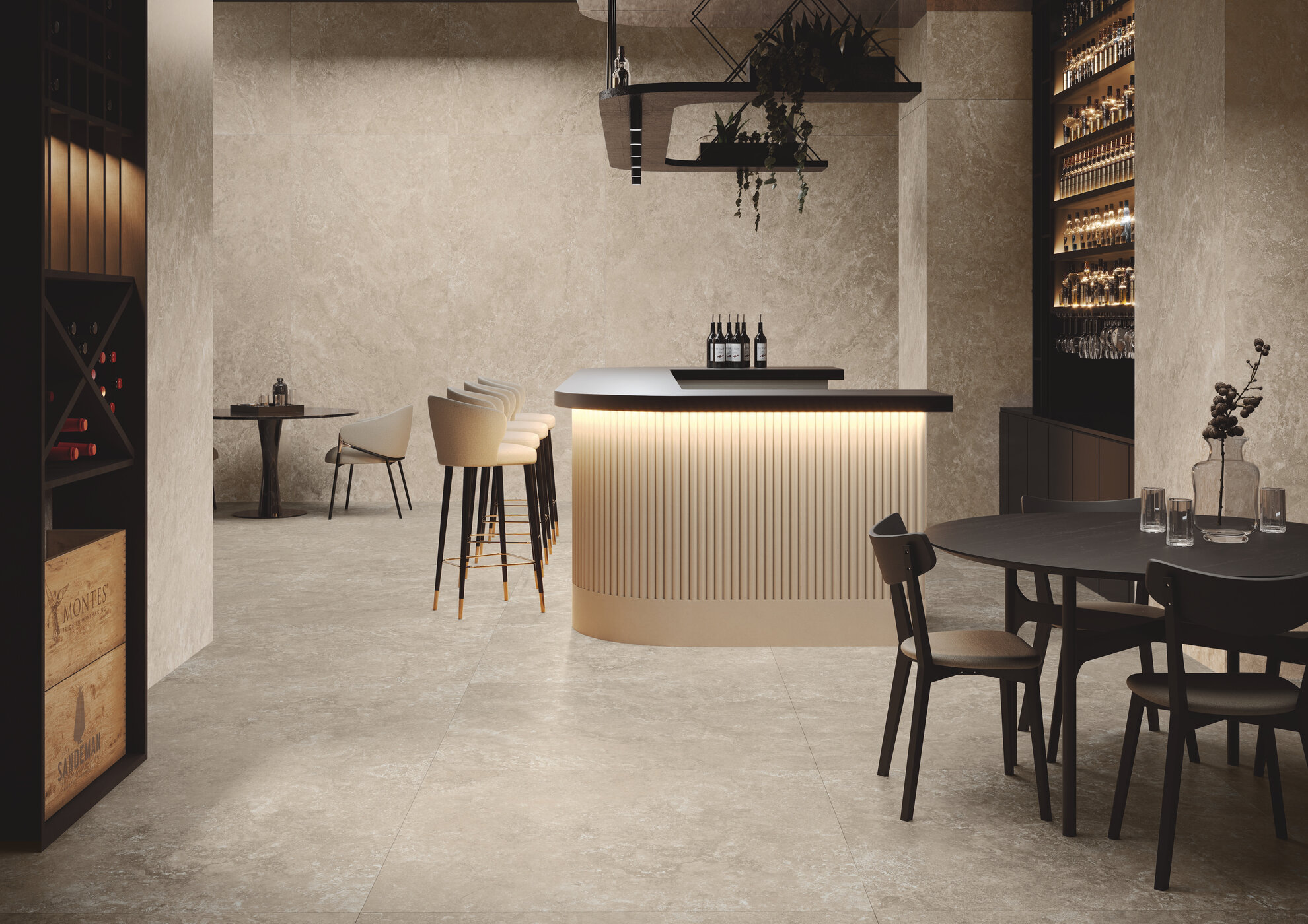 Okładzina ścienna do kuchni (Backsplash) ze spieku kwarcowego AB Dorstone Nut 120 x 280 cm, grubość 6 mm