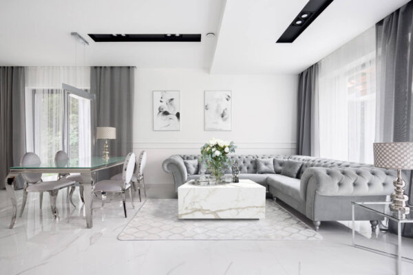 Tisch Franko Neyo aus Franko Keramik Calacatta Oro Venato 60×60