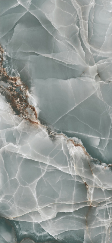 Fartuch kuchenny (Backsplash) ze spieku kwarcowego Baldocer Onyx Turkus 120 x 260 cm, grubość 7 mm