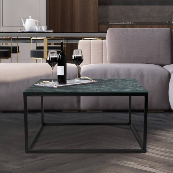 Tisch Franko Lindi aus Keramik Verde Alpi 80×80