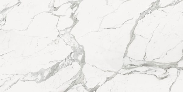 Fartuch kuchenny (Backsplash) ze spieku kwarcowego Impronta Statuario Lux 160 x 320 cm lub 120 x 280 cm, grubość 6 mm