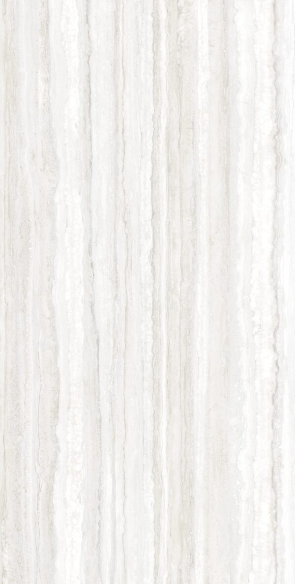 Okładzina ścienna do kuchni (Backsplash) ze spieku kwarcowego Franko Travertino Bianco 160 x 320 cm, grubość 6 mm
