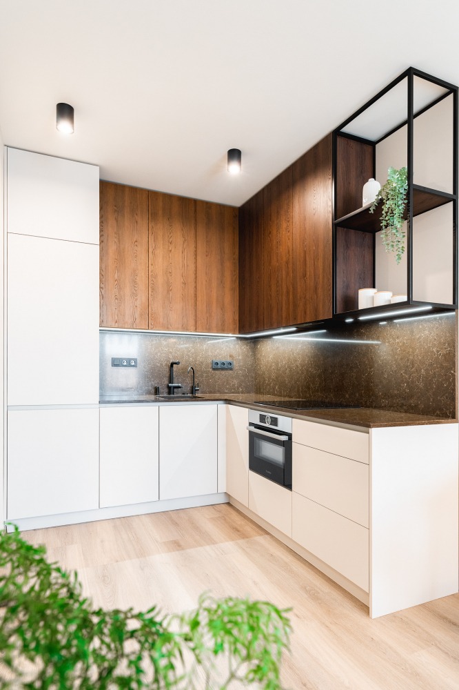 Küchenarbeitsplatte aus Konglomerat nach Maß, Braun – Technistone Noble Athos Brown - poliert